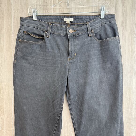 Eileen Fisher Jeans Womens 10 Gray Straight Leg Organic Cotton Blend Stretch USA - Picture 3 of 14
